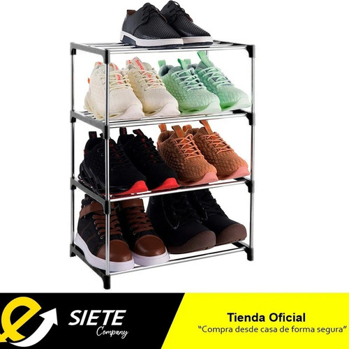 Imagen 4 de 9 de Zapatero Organizador De Zapatos Metálico 4 Niveles Practico