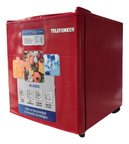Heladera Frigobar Telefunken C/congelador 50l Roja