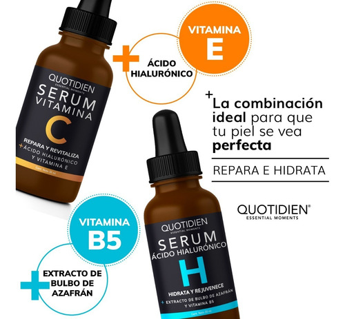 Imagen 3 de 7 de 1 Serum Vitamina C Quotidien + 1 Serum Ah Quotidien - Combo
