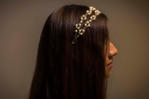 Imagen 8 de 8 de Tocado Diadema Tiara Novia Xv Años Comunión Bautizo Jime