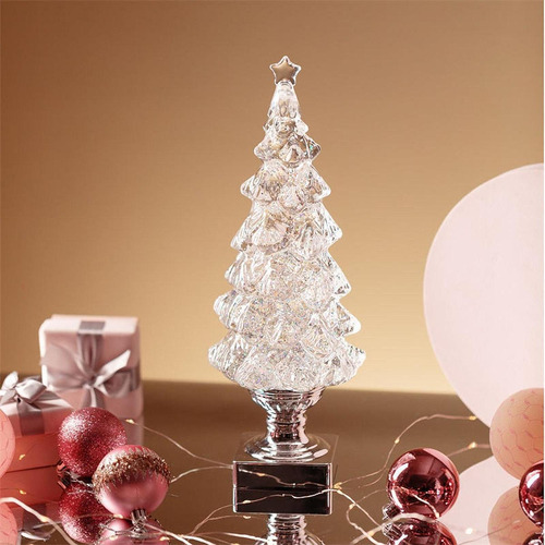 Mini Árbol De Navidad Luminoso, Adornos Artificiales Para