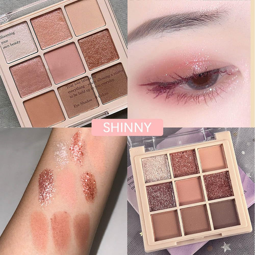 Paleta De Sombra De Ojos Cálida Y Colorida De 9 Colores, Pal