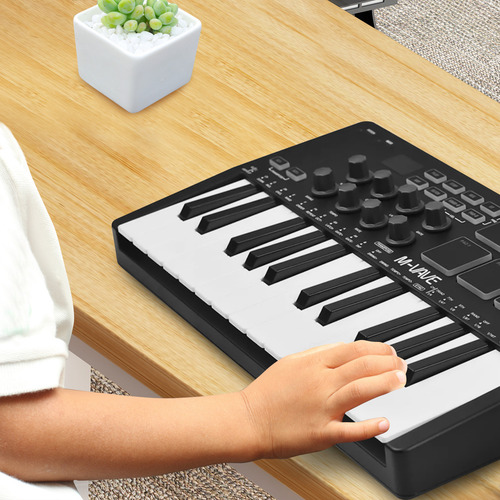 Teclado Usb Portátil M-vave De 25 Teclas Con Control Midi