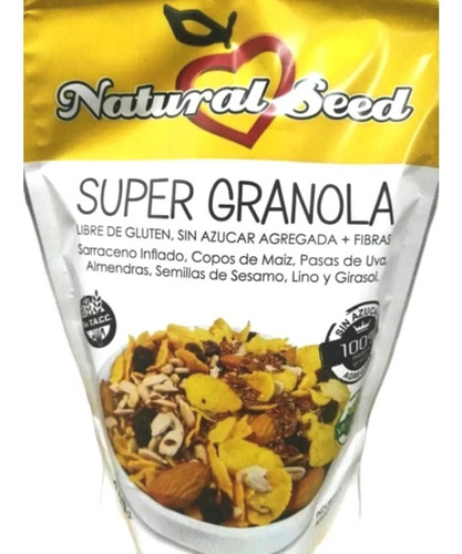 Super Granola Natural Seed Sin Azucar Sin Tacc 250gr - Dw