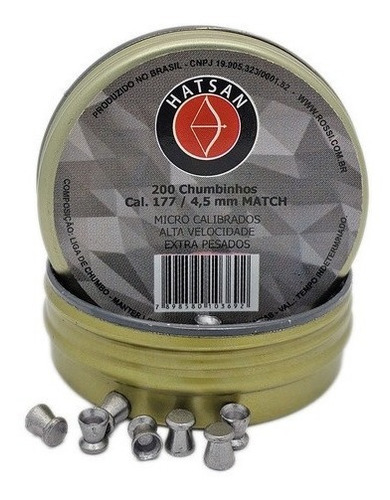 Chumbinho Hatsan Match Classic 4.5mm Cal.177 - 200un