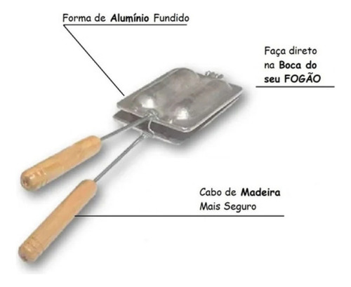 Crepeira Forma Crepe Para Fogão Alumínio Batido Com Trava