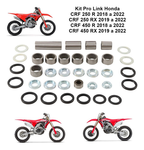 Kit Rolamento Bucha Pro Link Crf 250 R Rx 2019 2020 2021 22