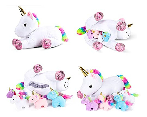 Set De Juego De Peluches De Unicornio De 16 Pulgadas: Regalo