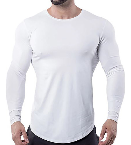 Camisetas De Manga Larga Para Hombre S 350 Con Cuello Redond