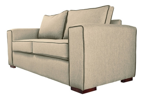 Sofá Gabro 3 Cuerpos Chenille Tipo Lino Beige