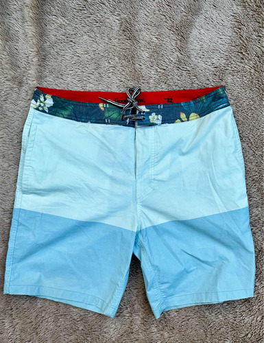 Short Celeste De Playa Goodiellow Talla 32 De Hombre