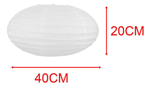 2 Uds Farolillos De Papel Colgantes Decoración 40cmx20cm