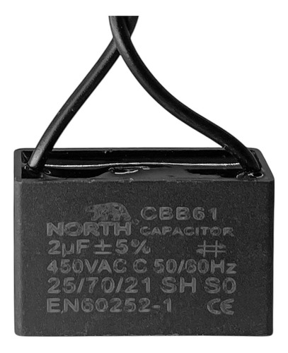 Capacitor 2 uf Ventilador Aire Acondicionado 450V North
