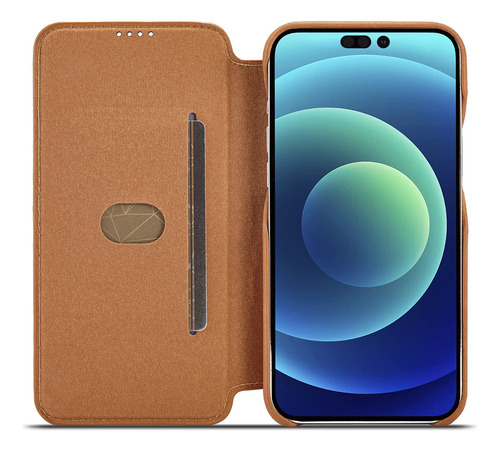 2 Capa Magnética De Couro Flip Wallet Para iPhone