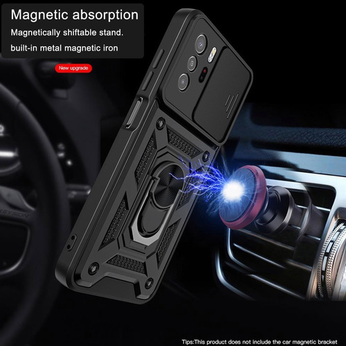 Funda Con Anillo Para Xiaomi Redmi Poco +mica Negro Poco X3 Gt
