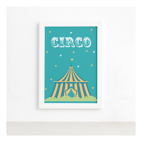Carpa Circus para niños Frame Room, marco blanco, 22 x 32