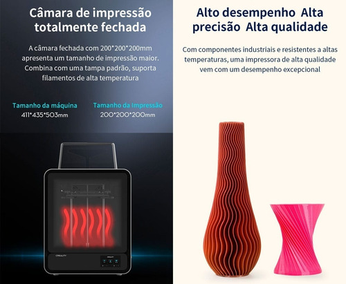 Imagem 6 de 8 de Impressora 3d Creality Cr 200b Fechada Abs Industrial