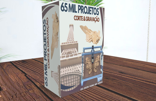 Kit 65 Mil Projetos Cnc Laser Route Plasma Mdf Acrilico