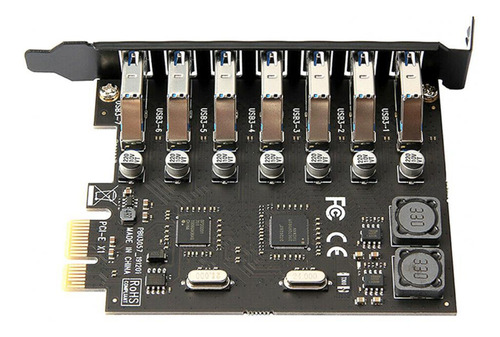 Pcie Para Hub De Placa De Expansão Usb 3.0 Autoalimentado,