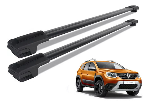 Travessas De Teto Renault Duster 2021 Alumínio Larga Preta