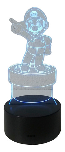 Lámpara Luz Led 3d Rgb Figura De Video Juegos Base Y Control