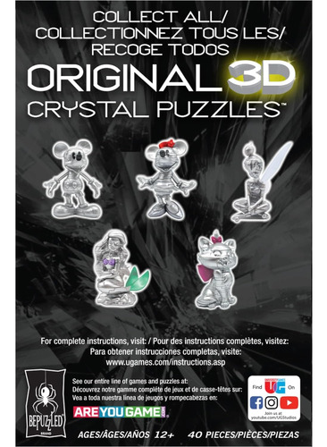 Bepuzzled | Disney Platinum Marie Original 3d Crystal Puzzle