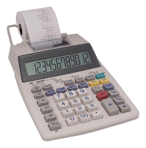Calculadora De Impresión Sharp Electronics, Pantalla Lcd