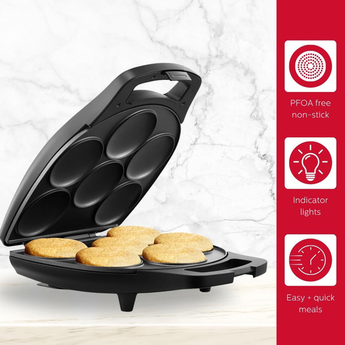 Máquina Antiadherente 6 Secciones Multialimentos Negro Matte