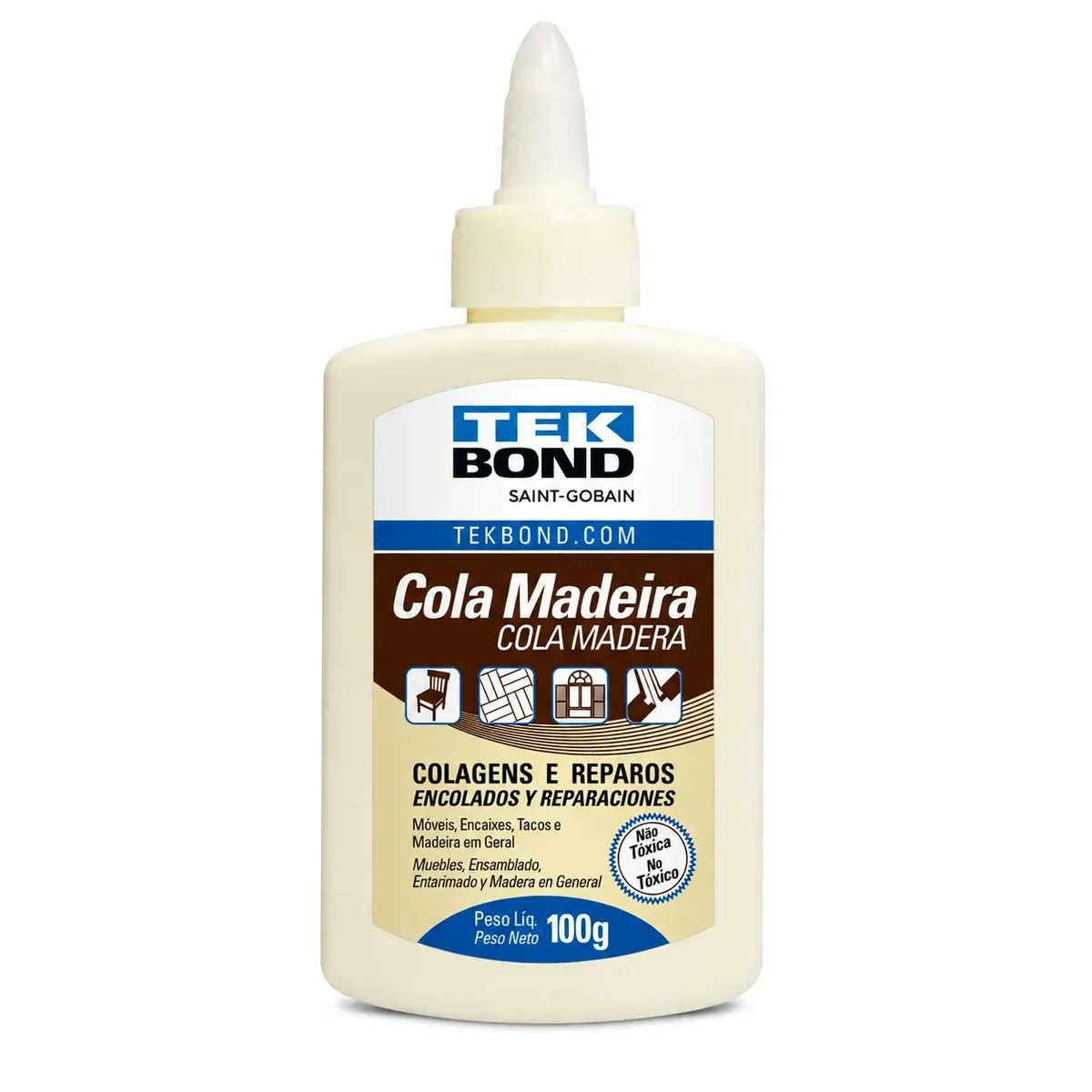 Cola Madeira Tekbond 100g Pva Secagem Rápida Para Mdf Móveis Artesanato