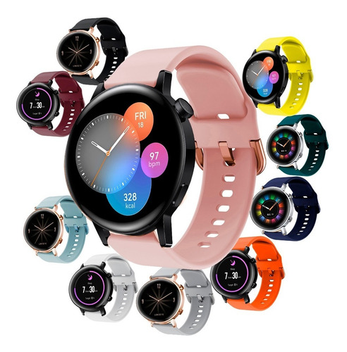 Correa Sport Silicon Colors Para Huawei Watch Gt 2 42mm