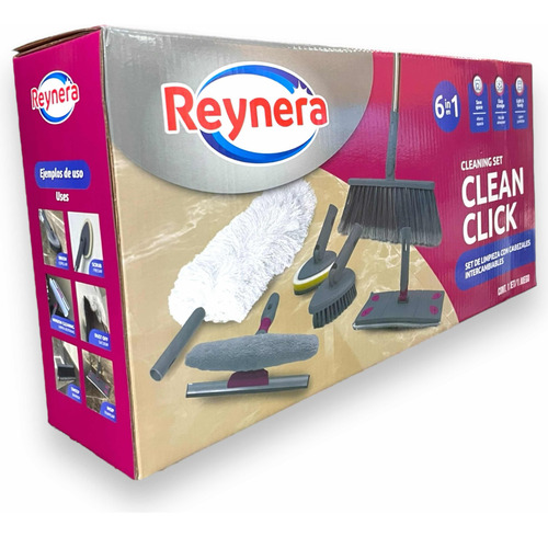Set De Limpieza Reynera Con Cabezales Intercambiables 6 En 1