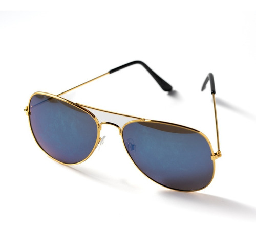 Lentes De Sol Aviador Hombre Espejado Azul Modelo Bilbao