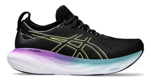 Zapatillas Asics Gel-nimbus 25 Black/glow Yellow Mujer