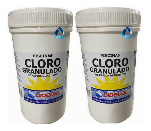 Pack 2 Unidades Clor Granulado Para Piscinas 1 Kg