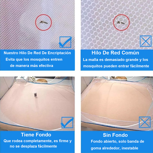 Mosquitera Pabellon Cama No Necesita Colgarse Con Dos Puerta