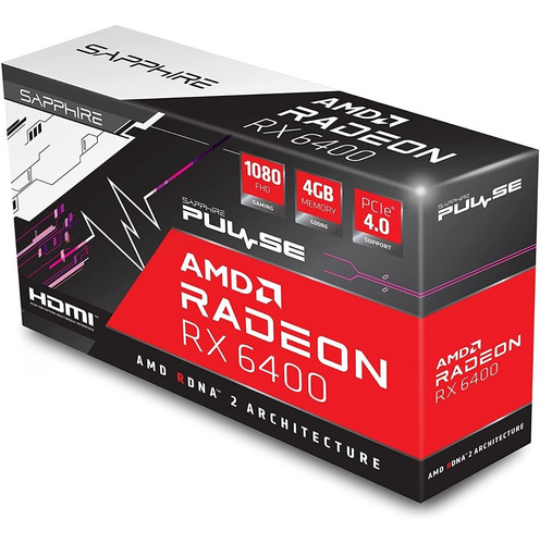 Imagen 4 de 10 de Placa De Video Sapphire Pulse Rx 6400 4gb Gddr6 Radeon