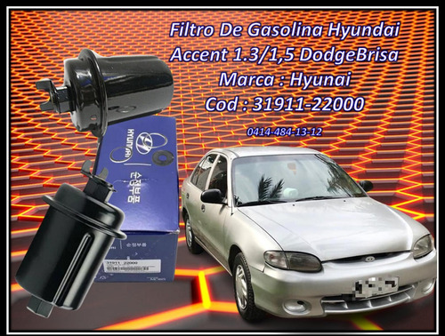 Filtro De Gasolina Hyundai Accent 1.3/1,5 Dodge Brisa 