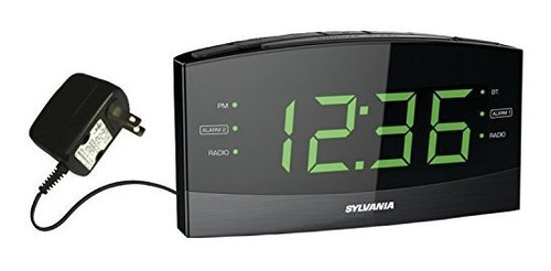 Sylvania Scr1053 Jumbo Digit - Radio Despertador Dual Con Le