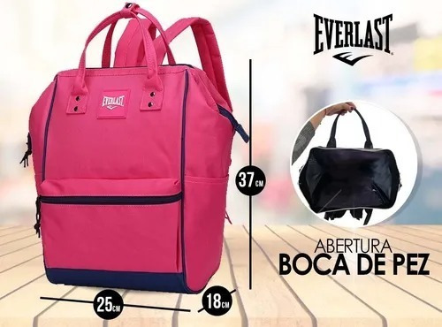 Imagen 6 de 6 de Cartera Mujer Urbana Everlast Original Mochila Grande Cuota