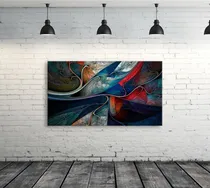 Comprar Cuadro Moderno Abstracto Decorativo 120x60 En Lona Front