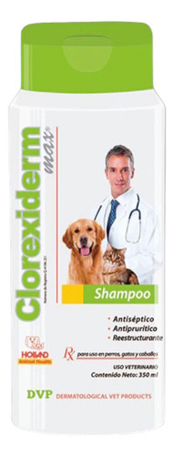 Shampoo Clorexiderm Max 350 Ml Holland Prurito Antiséptico Fragancia Clorhexidina