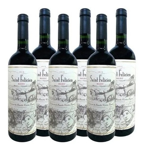 Vino Saint Felicien Malbec Caja X 6 Unidades 750ml Mp Drinks