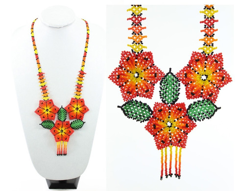 6pzs Collar Arte Huichol De Chaquira