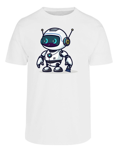 Playera Hombre Estampada Astronauta Robot Tierno