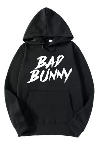 Buzo Canguro Bad Bunny Logo Letras Infantil