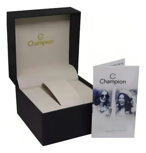 Relógio Feminino Champion Ch22911w Dourado C/ Branco Vltrine