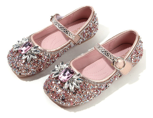 Zapatos De Niña Sandalias Princesa Zapatillas De Cristal S21
