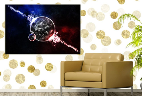 Vinilo Decorativo 60x90cm Universo Sistema Solar Paisaje M13