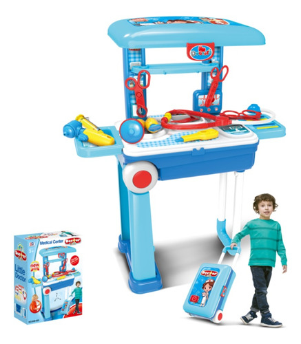 Juego Doctor Infantil Interactivo En Maleta Con Ruedas