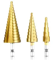 Comprar 3 Brocas Escalonadas Espiral Titanio 4 A 32mm Conica